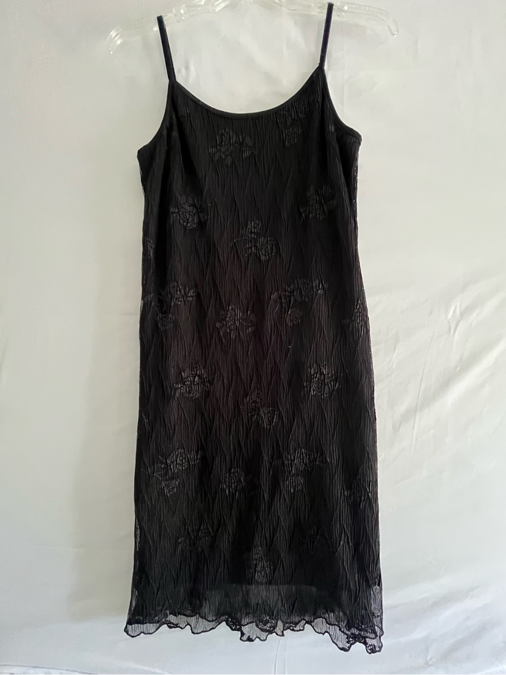 Accomplice Vintage 90s Gothic Rose Mesh Slip Dress